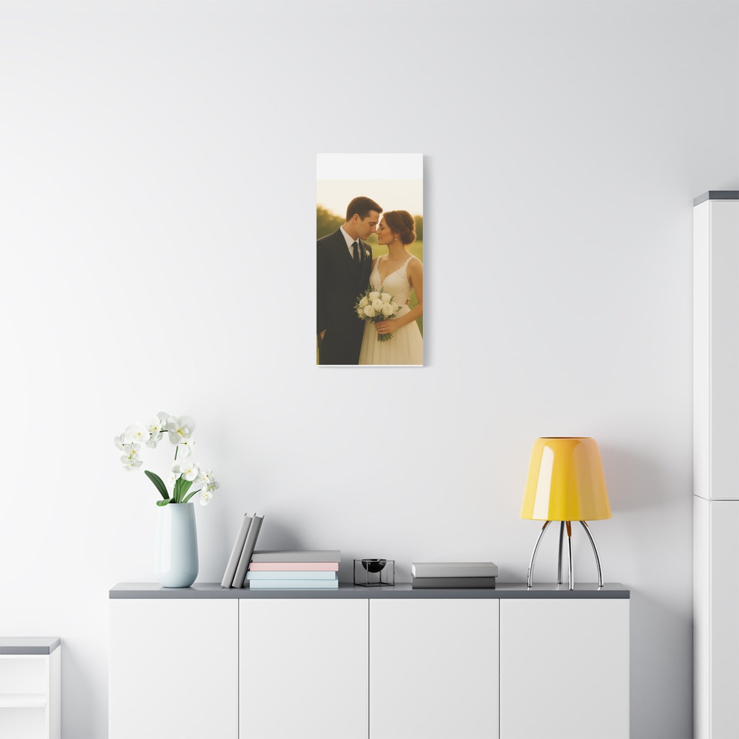 Custom Wedding Matte Vertical Canvas
