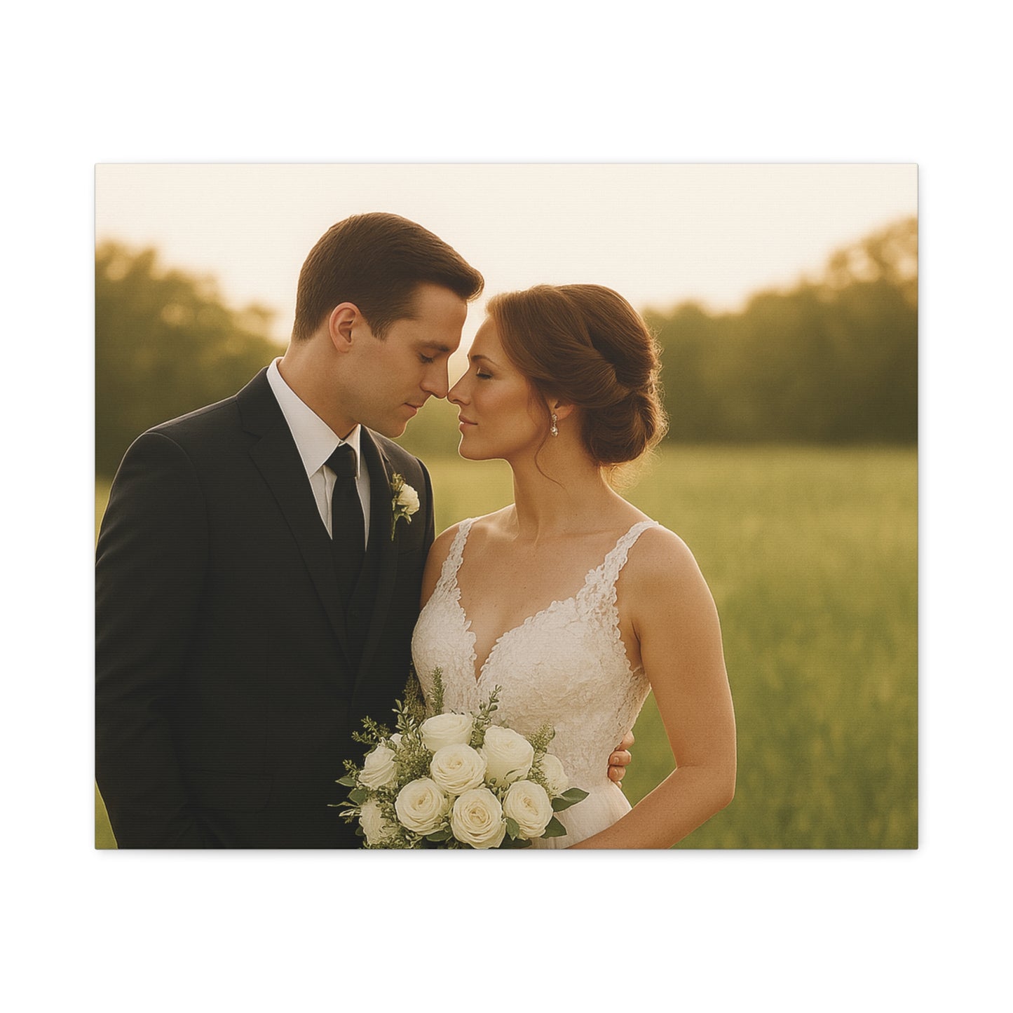 Custom Wedding Matte Horizontal Canvas