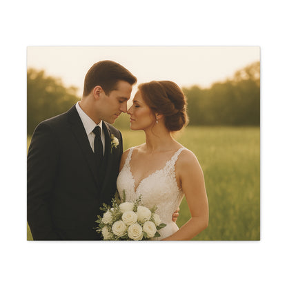 Custom Wedding Matte Horizontal Canvas