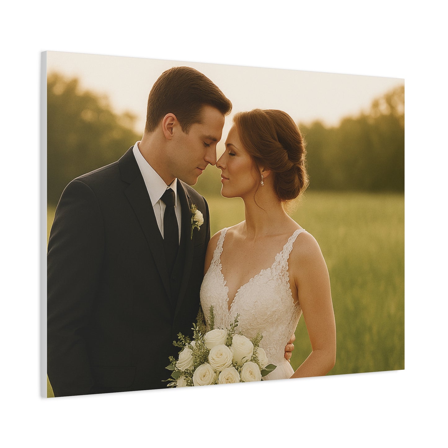 Custom Wedding Matte Horizontal Canvas