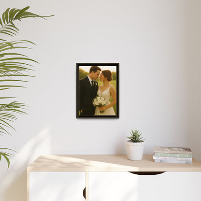 Custom Wedding Frame Vertical Matte Canvas