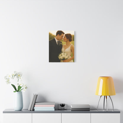 Custom Wedding Matte Vertical Canvas