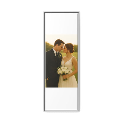 Custom Wedding Frame Vertical Matte Canvas