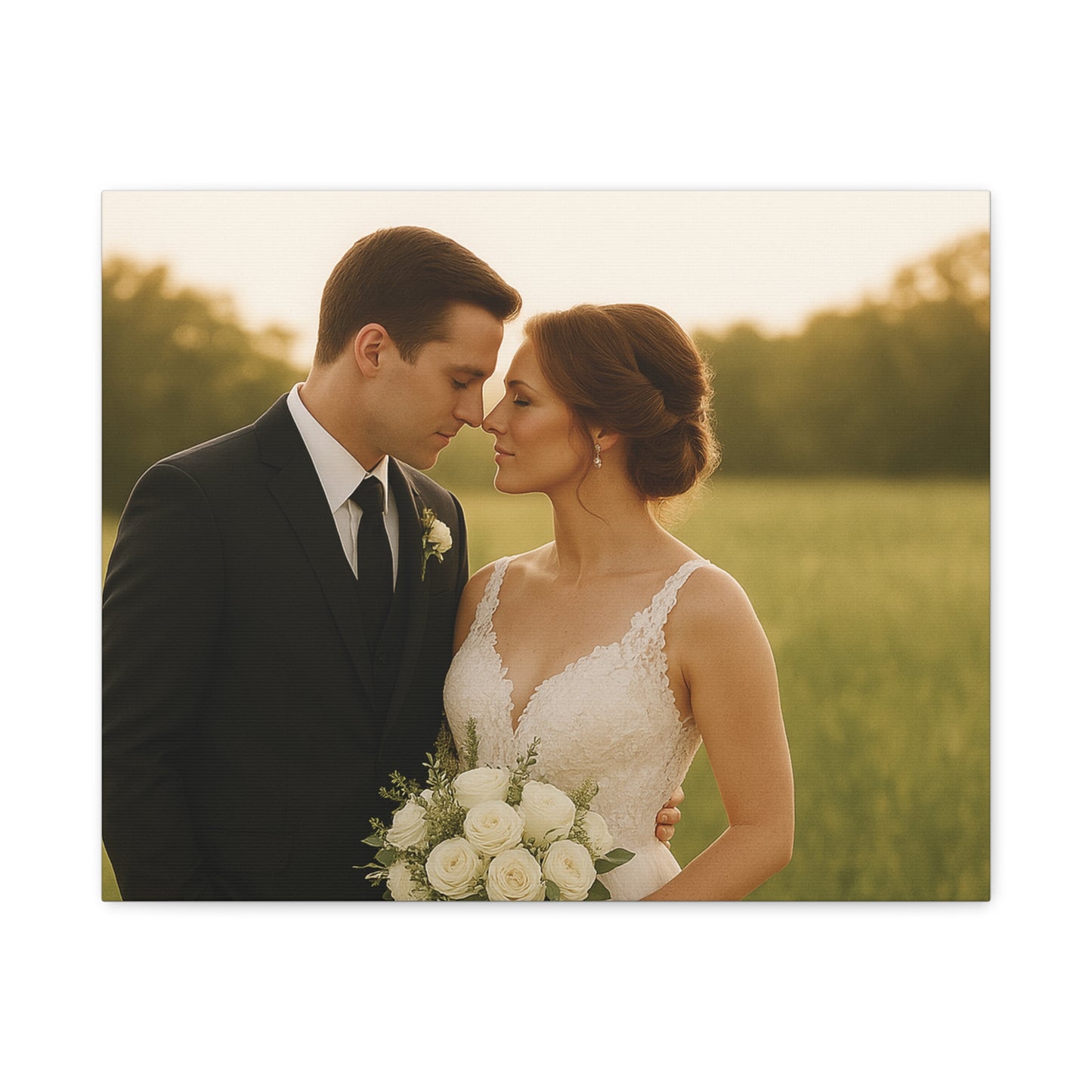 Custom Wedding Matte Horizontal Canvas