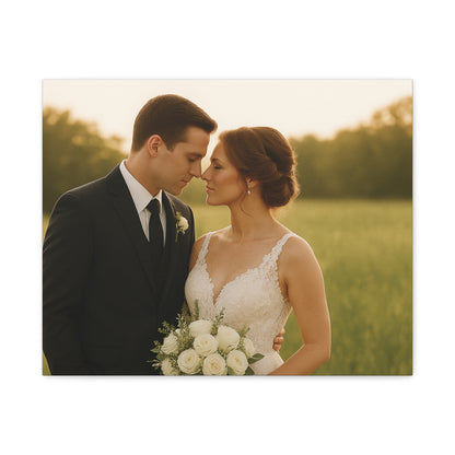 Custom Wedding Matte Horizontal Canvas