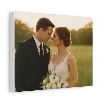 Custom Wedding Matte Horizontal Canvas