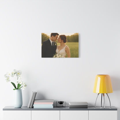 Custom Wedding Matte Horizontal Canvas