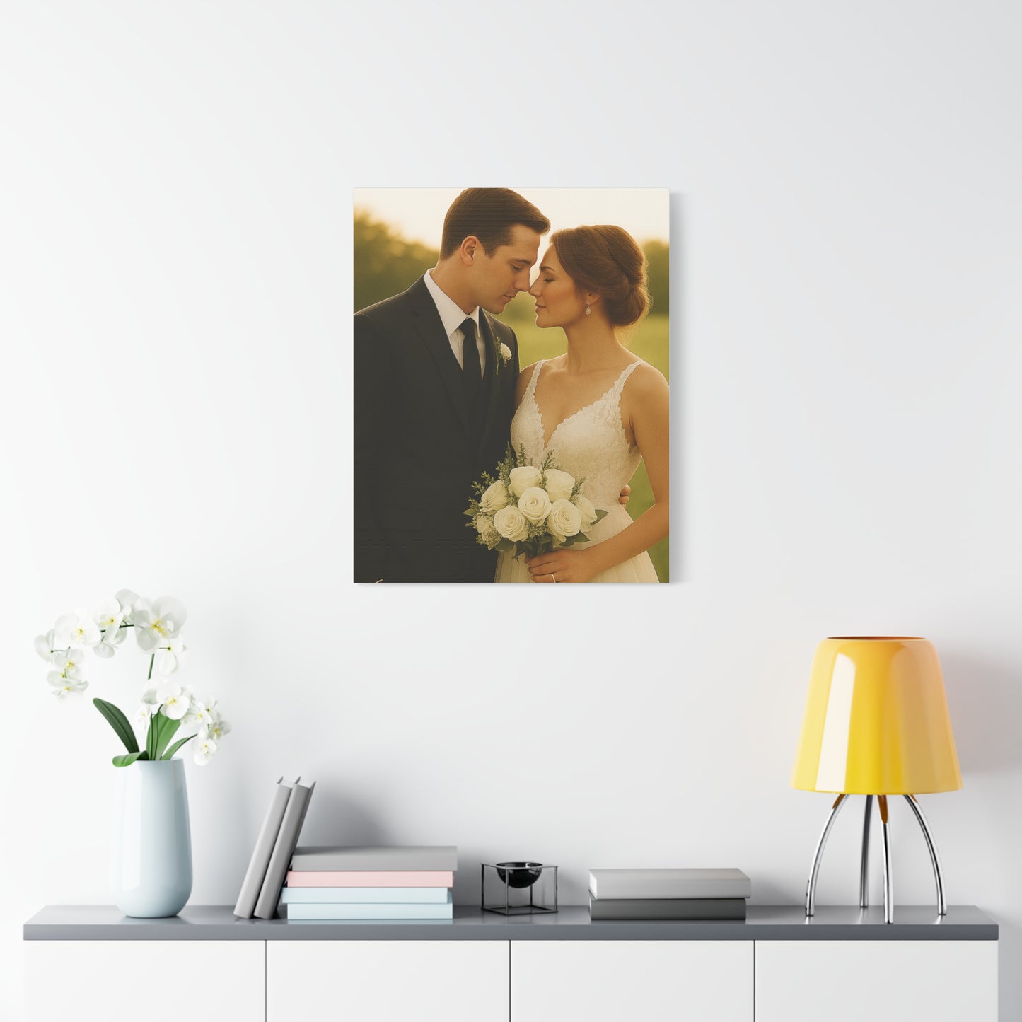 Custom Wedding Matte Vertical Canvas
