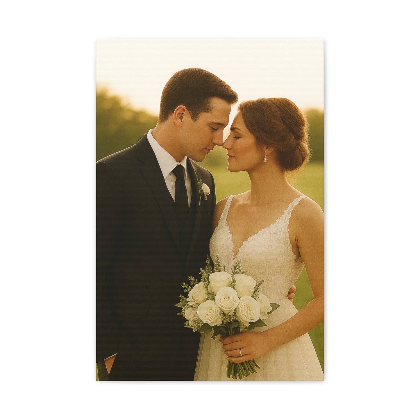 Custom Wedding Matte Vertical Canvas