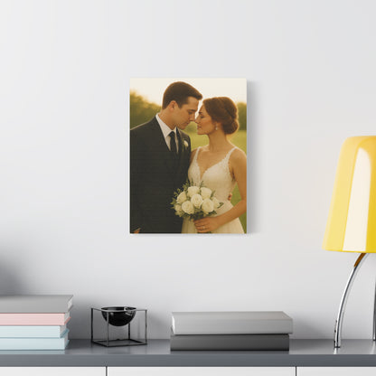 Custom Wedding Matte Vertical Canvas