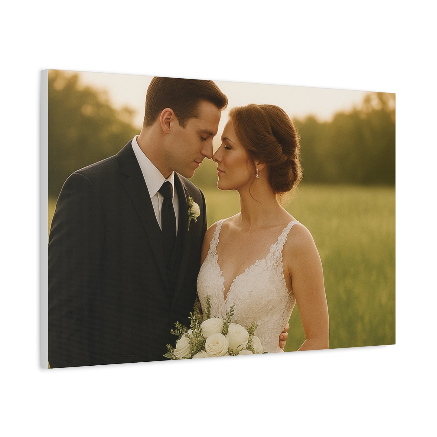 Custom Wedding Matte Horizontal Canvas
