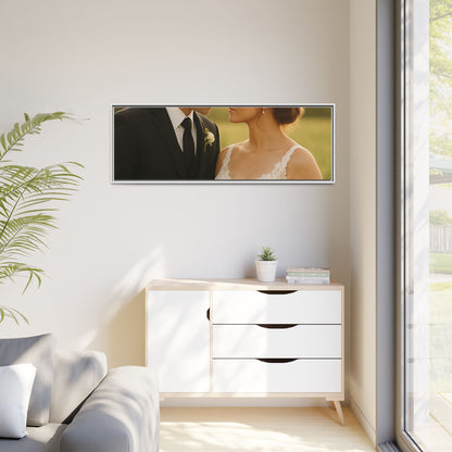 Custom Wedding Frame Horizontal Matte Canvas