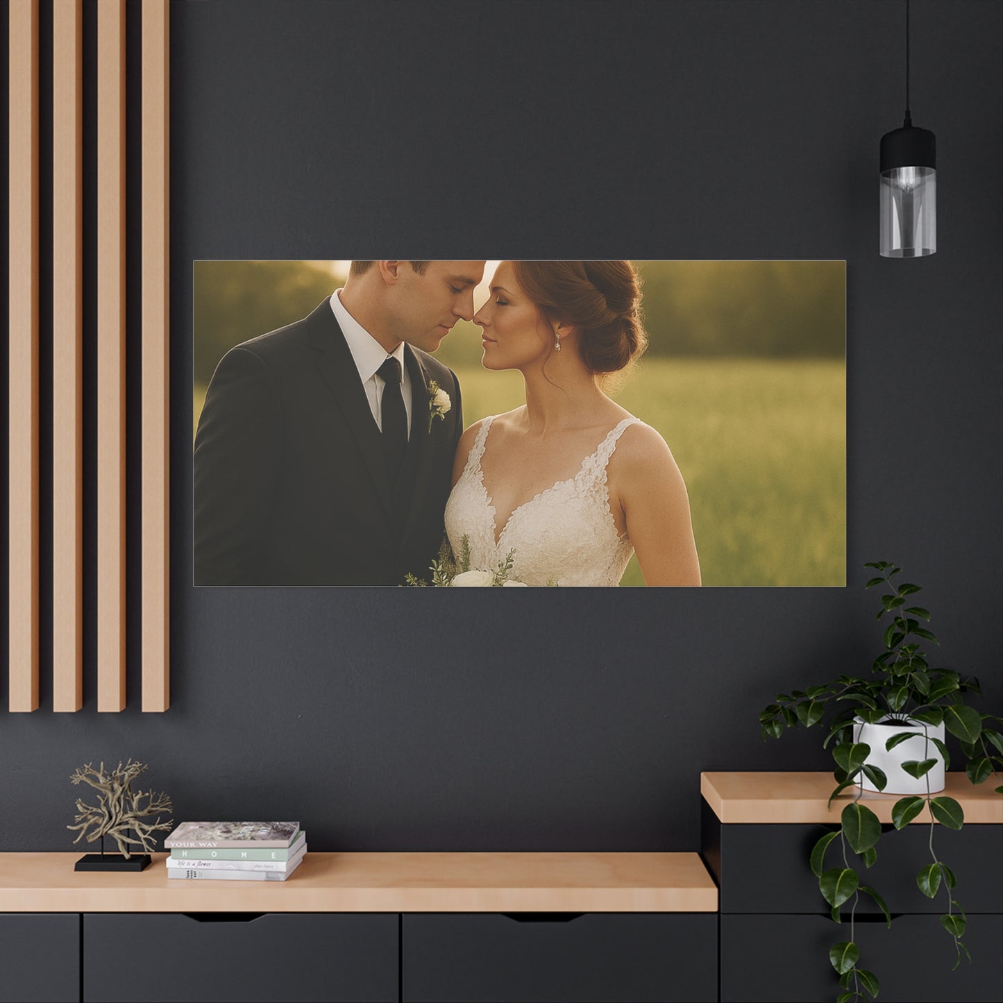 Custom Wedding Matte Horizontal Canvas