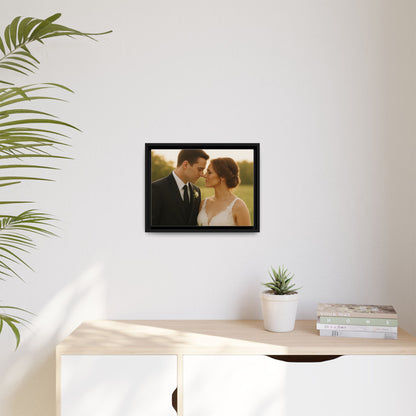 Custom Wedding Frame Horizontal Matte Canvas