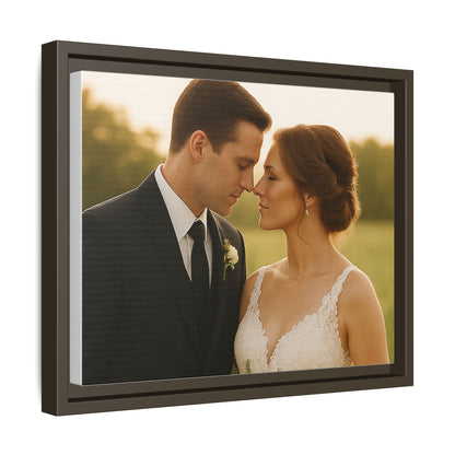 Custom Wedding Frame Horizontal Matte Canvas
