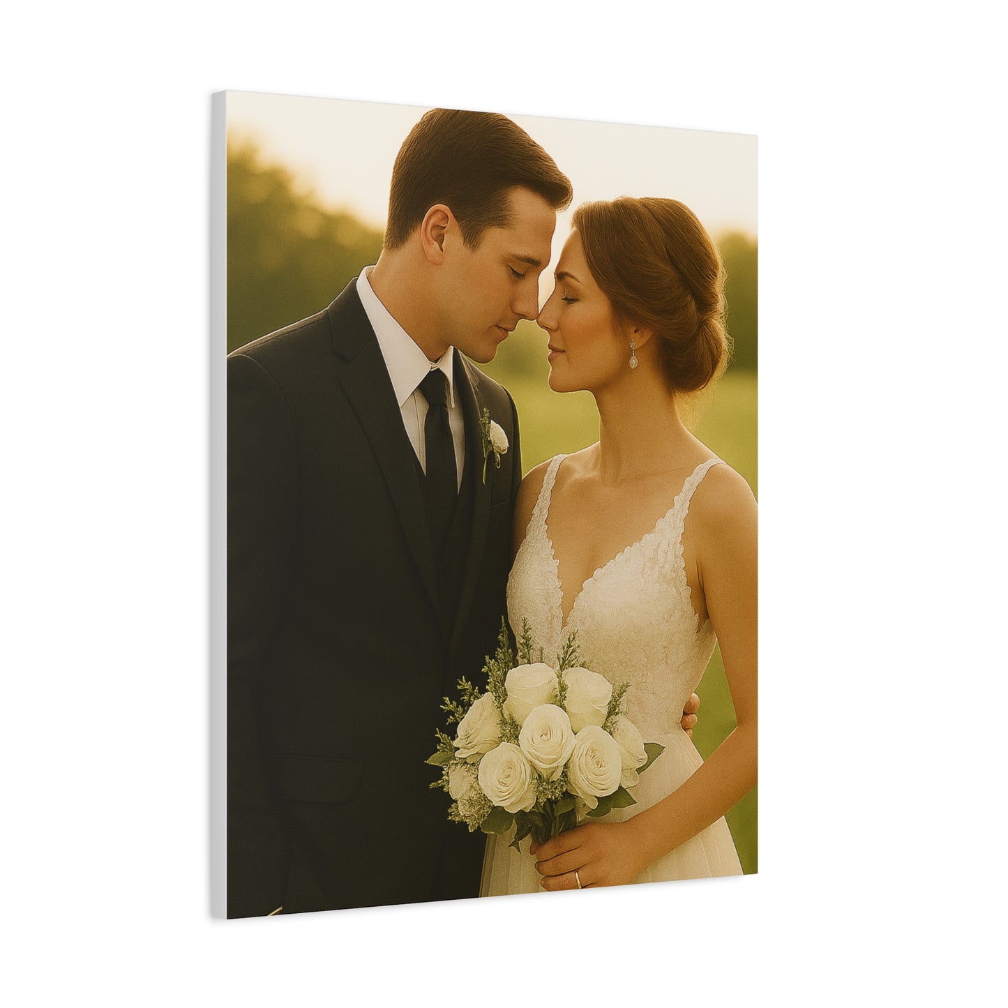 Custom Wedding Matte Vertical Canvas