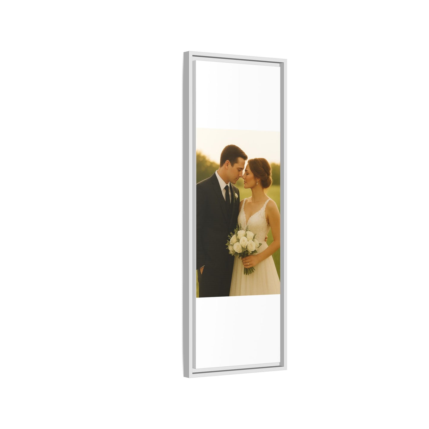 Custom Wedding Frame Vertical Matte Canvas
