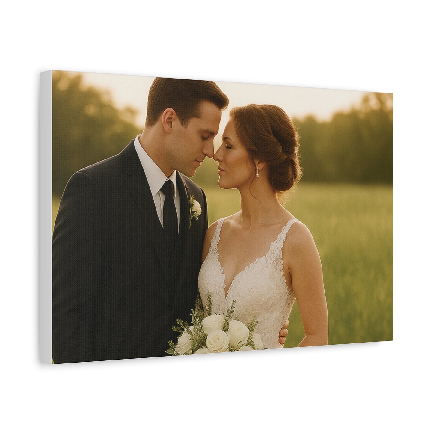 Custom Wedding Matte Horizontal Canvas