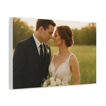 Custom Wedding Matte Horizontal Canvas