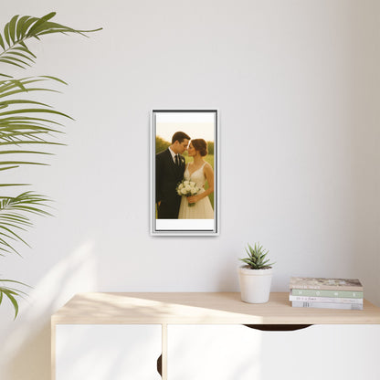 Custom Wedding Frame Vertical Matte Canvas