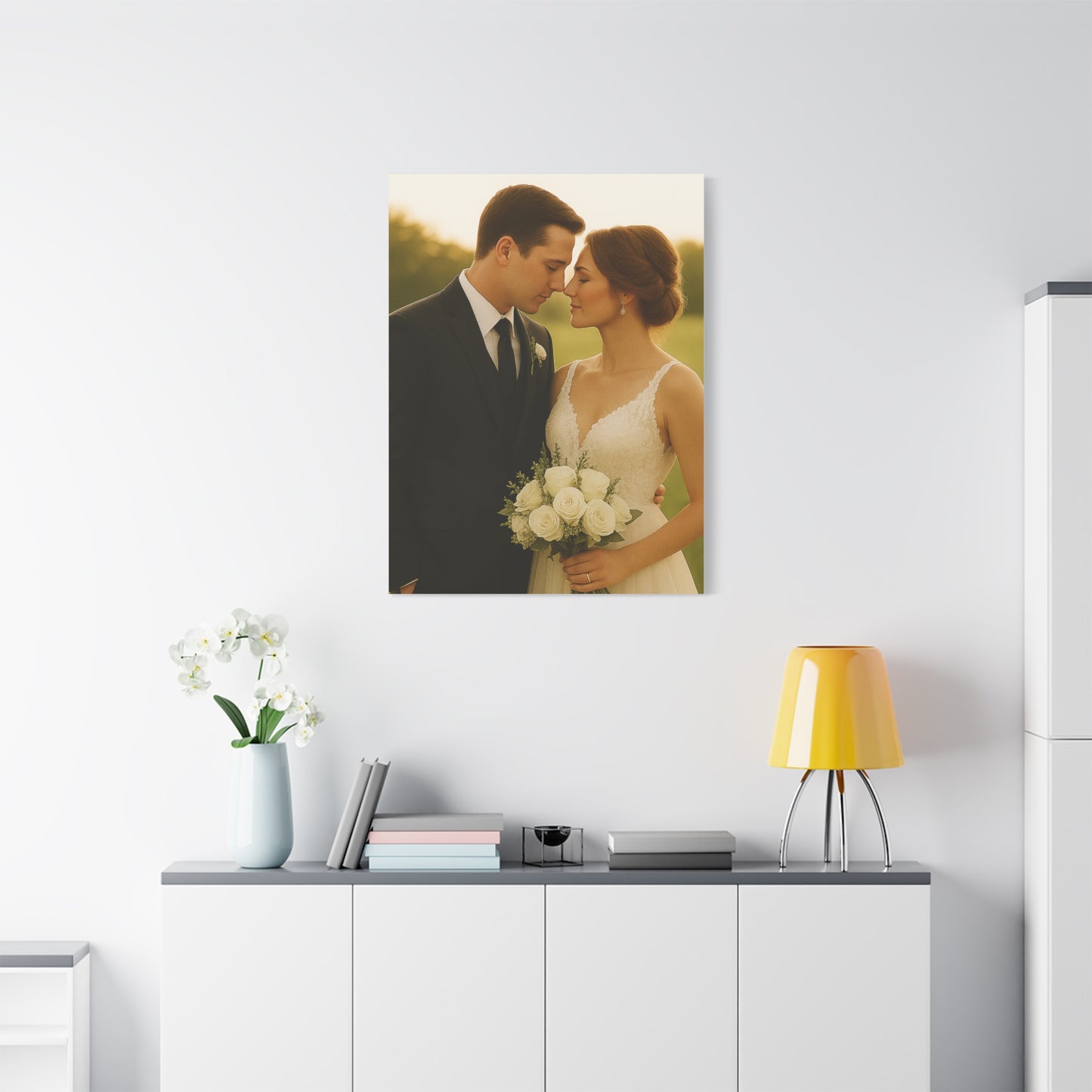 Custom Wedding Matte Vertical Canvas