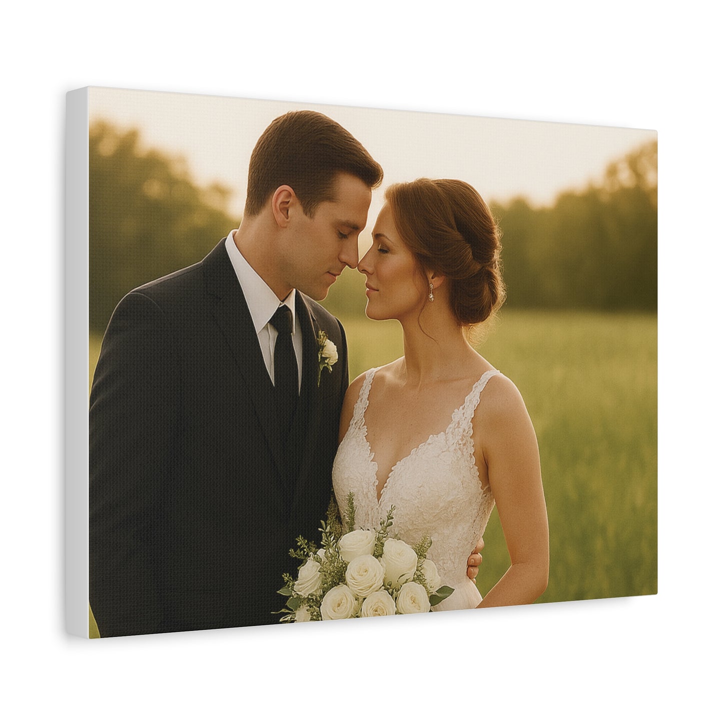 Custom Wedding Matte Horizontal Canvas