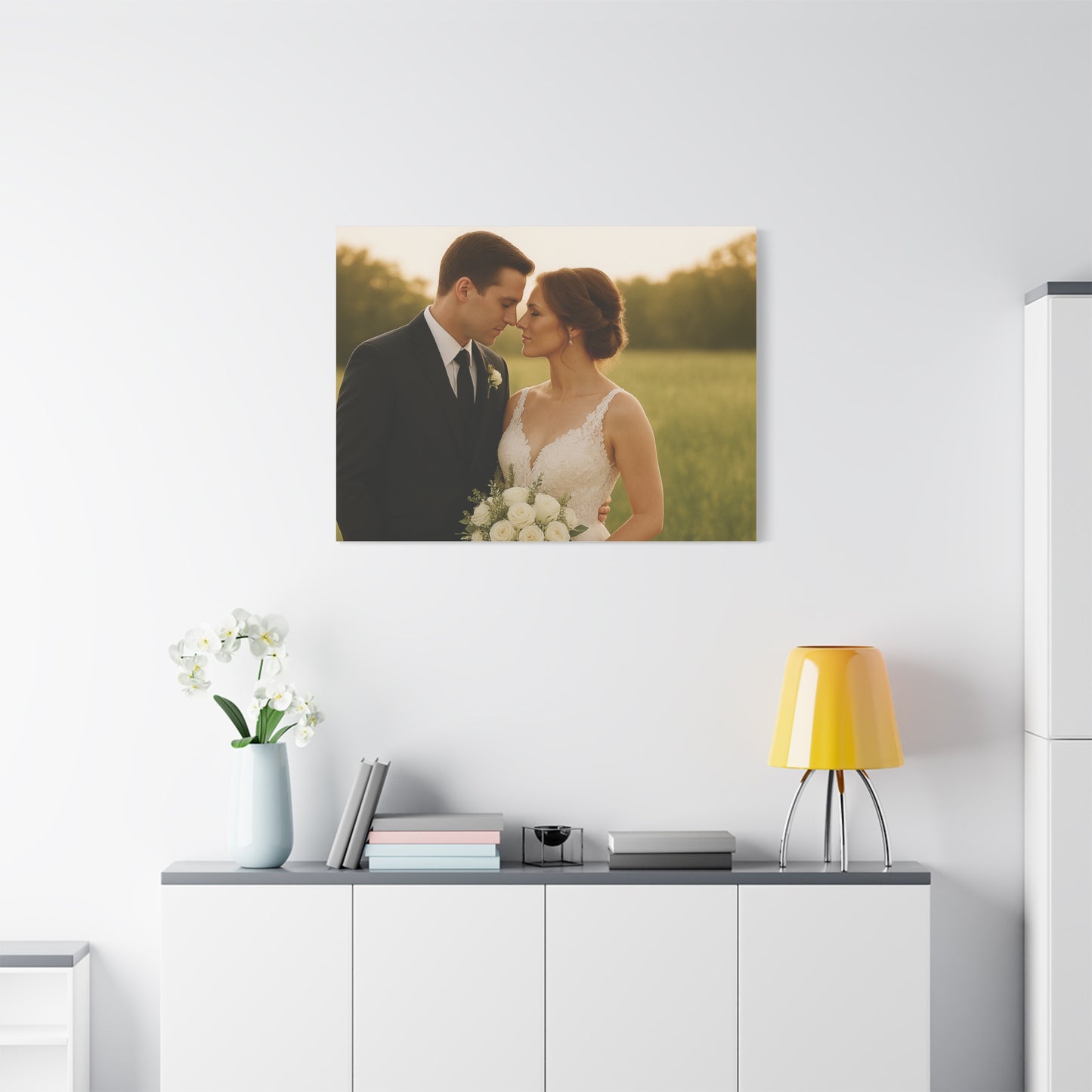 Custom Wedding Matte Horizontal Canvas
