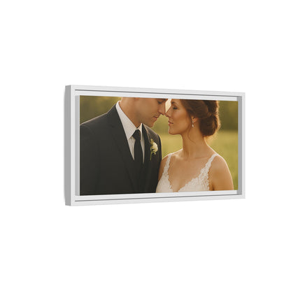 Custom Wedding Frame Horizontal Matte Canvas