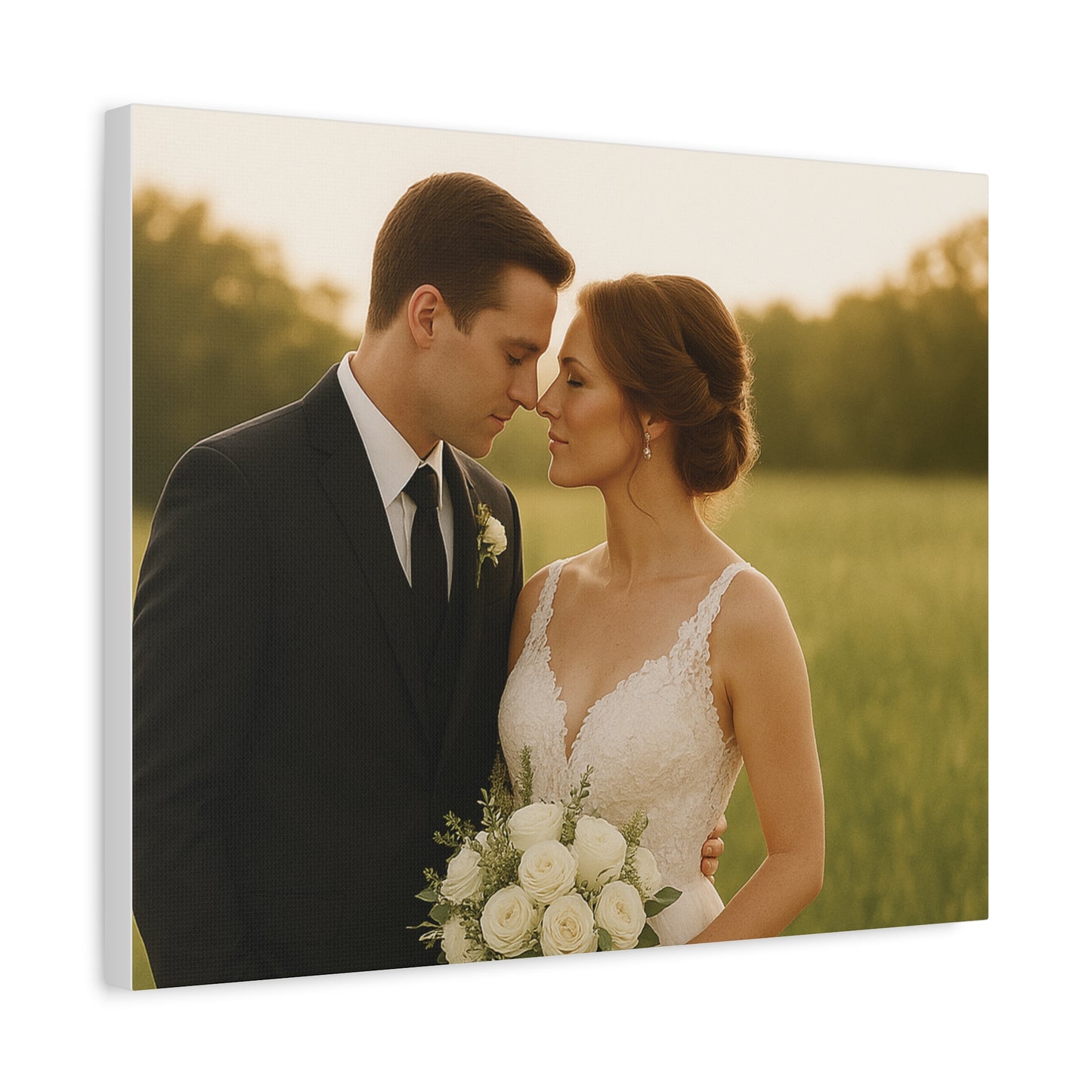 Custom Wedding Matte Horizontal Canvas