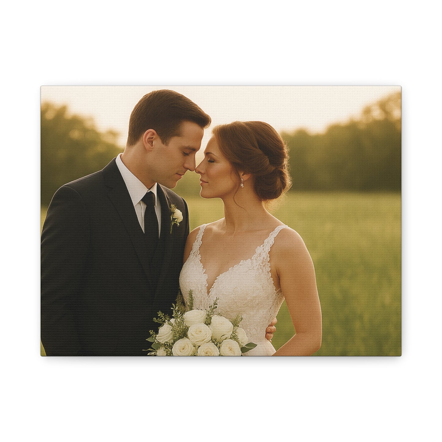 Custom Wedding Matte Horizontal Canvas