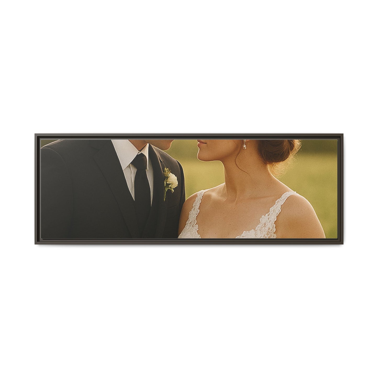 Custom Wedding Frame Horizontal Matte Canvas
