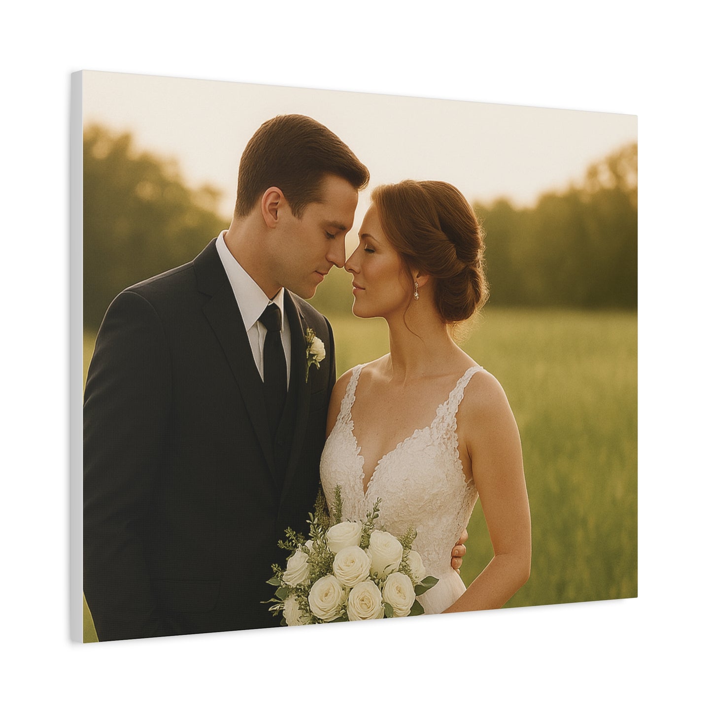 Custom Wedding Matte Horizontal Canvas