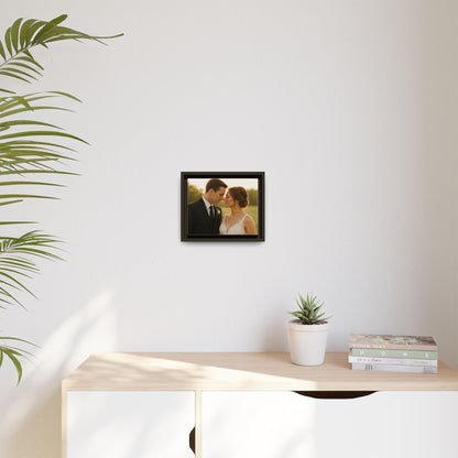 Custom Wedding Frame Horizontal Matte Canvas