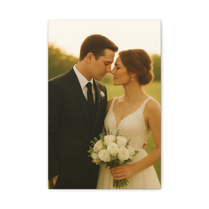 Custom Wedding Matte Vertical Canvas