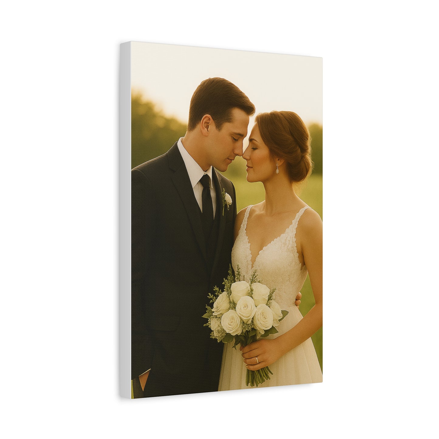 Custom Wedding Matte Vertical Canvas