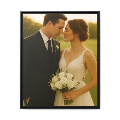 Custom Wedding Frame Vertical Matte Canvas