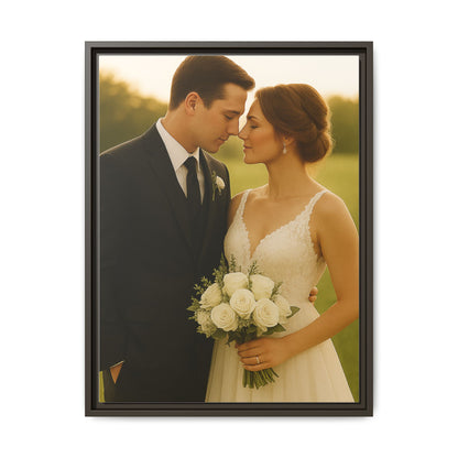 Custom Wedding Frame Vertical Matte Canvas