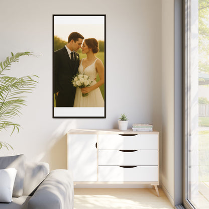 Custom Wedding Frame Vertical Matte Canvas