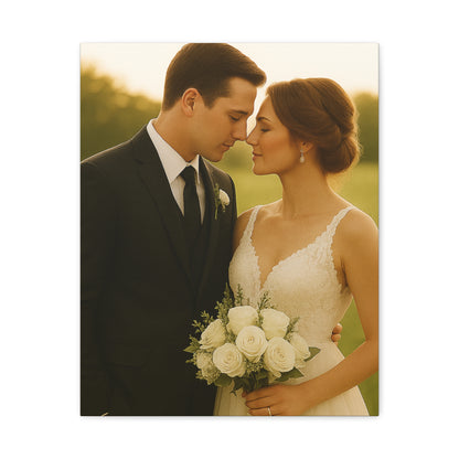 Custom Wedding Matte Vertical Canvas