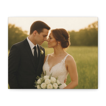 Custom Wedding Matte Horizontal Canvas