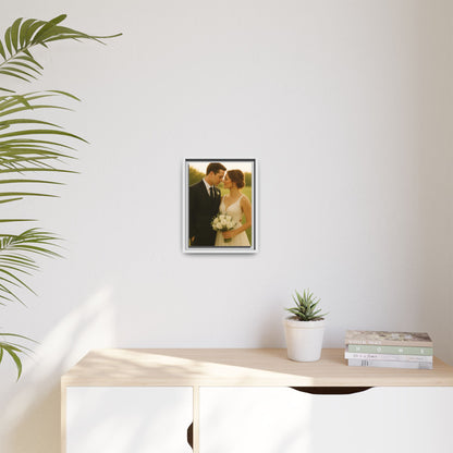 Custom Wedding Frame Vertical Matte Canvas