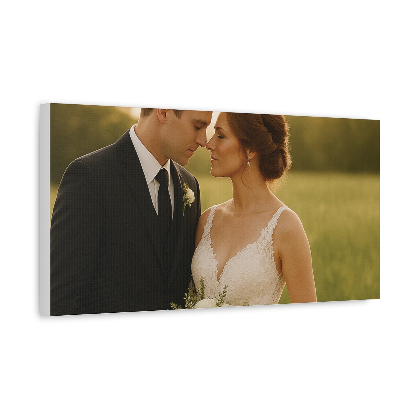 Custom Wedding Matte Horizontal Canvas