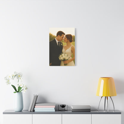 Custom Wedding Matte Vertical Canvas