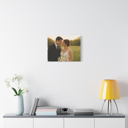 Custom Wedding Matte Horizontal Canvas