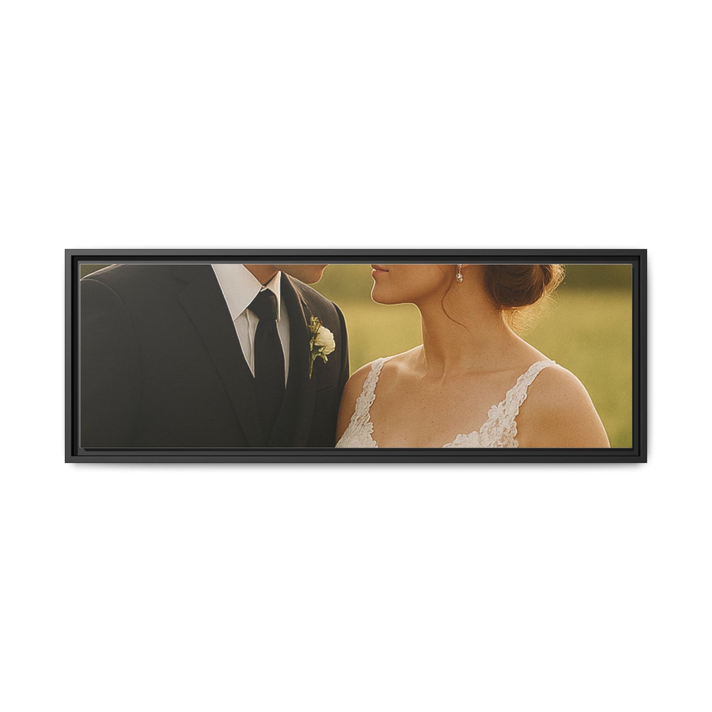 Custom Wedding Frame Horizontal Matte Canvas