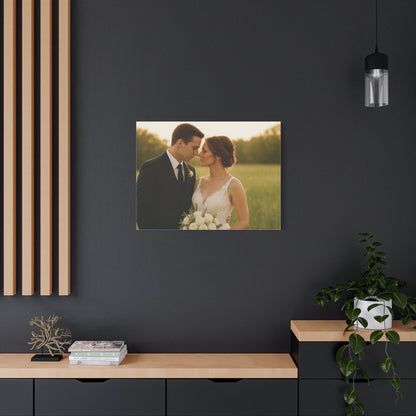 Custom Wedding Matte Horizontal Canvas