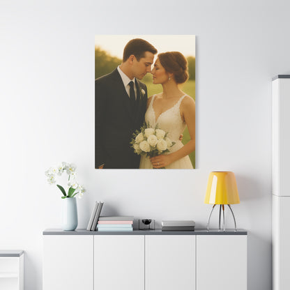 Custom Wedding Matte Vertical Canvas