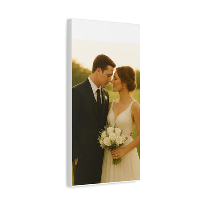 Custom Wedding Matte Vertical Canvas