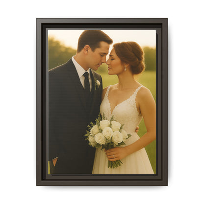 Custom Wedding Frame Vertical Matte Canvas