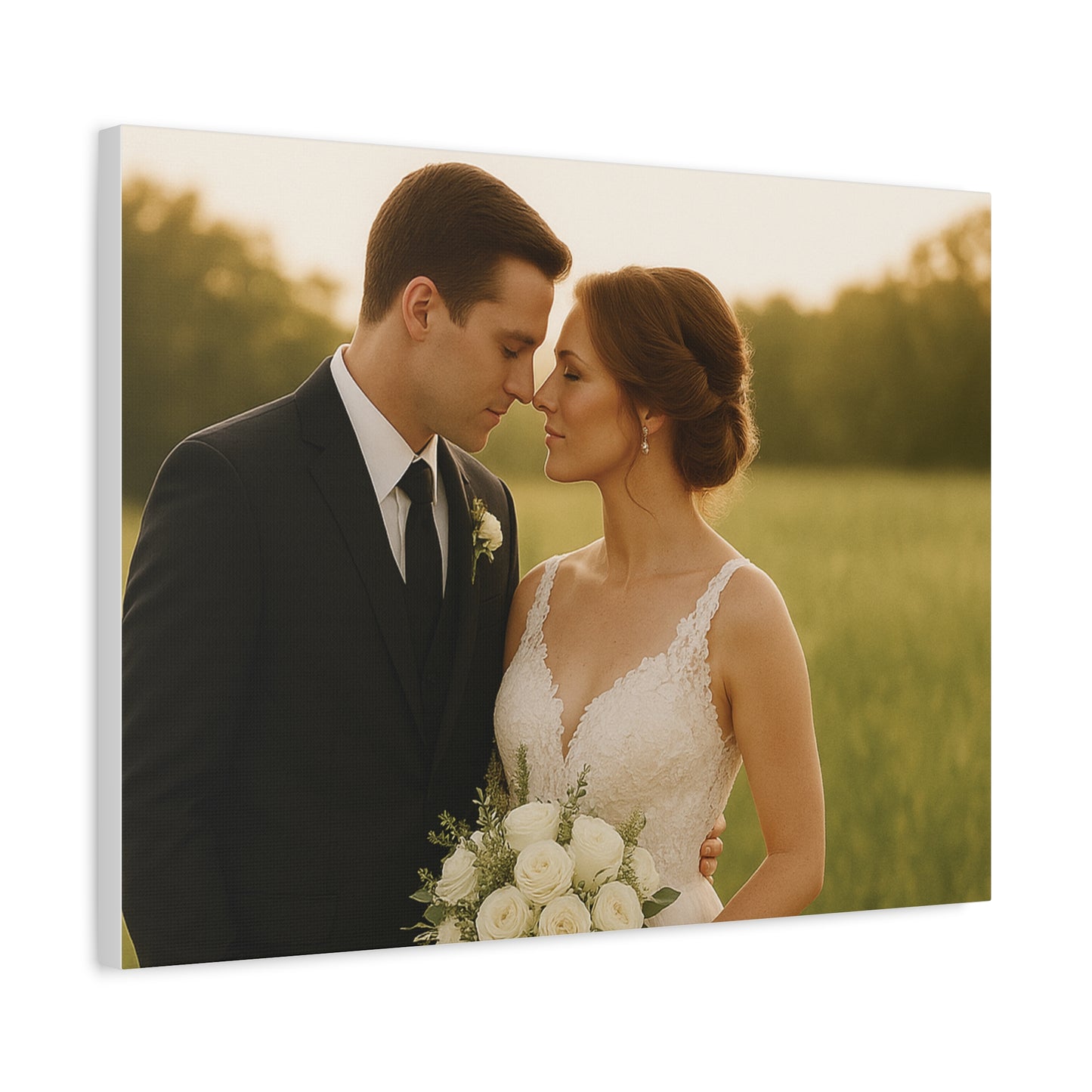 Custom Wedding Matte Horizontal Canvas